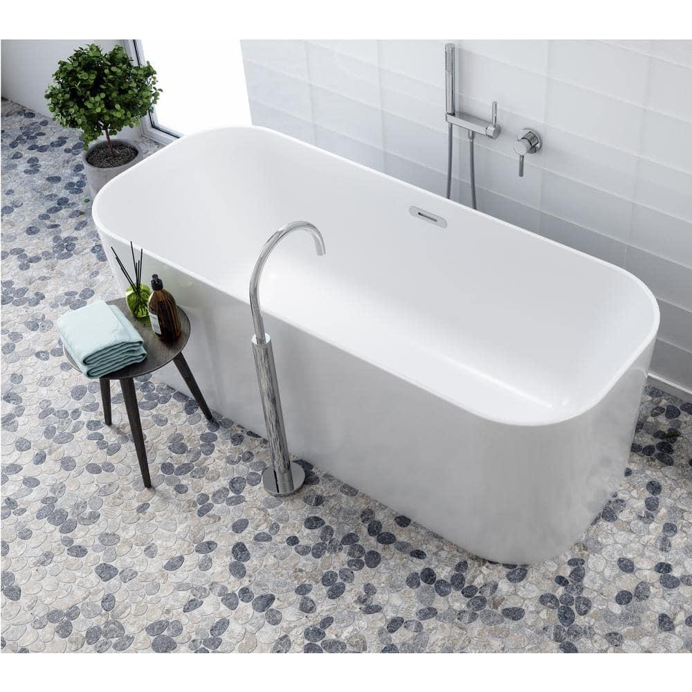 Cruz Bay Studio Natural Stone Pebbles Mosaic Wall & Floor Tile