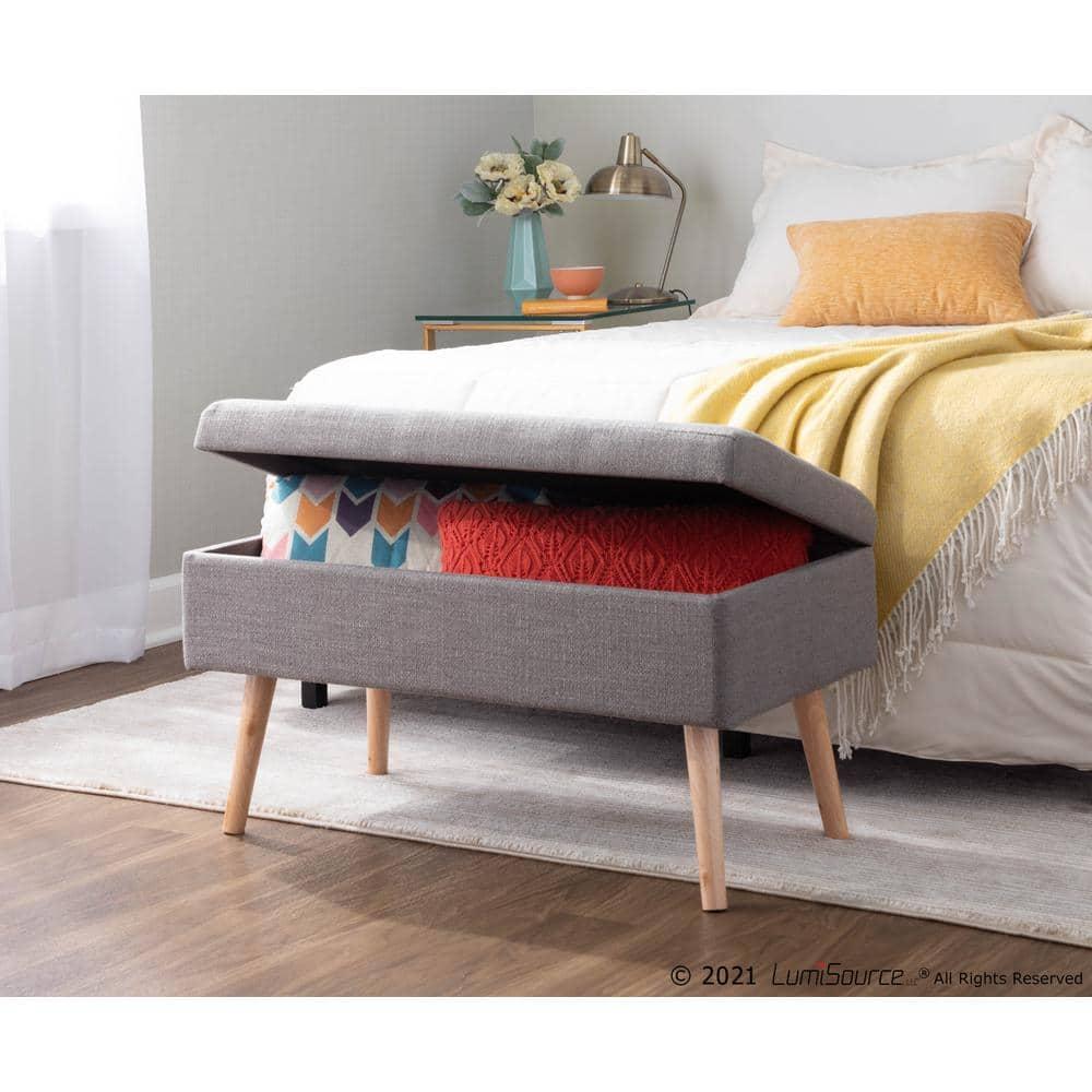 Mercury Row® Beyers Fabric Upholstered Storage Bench