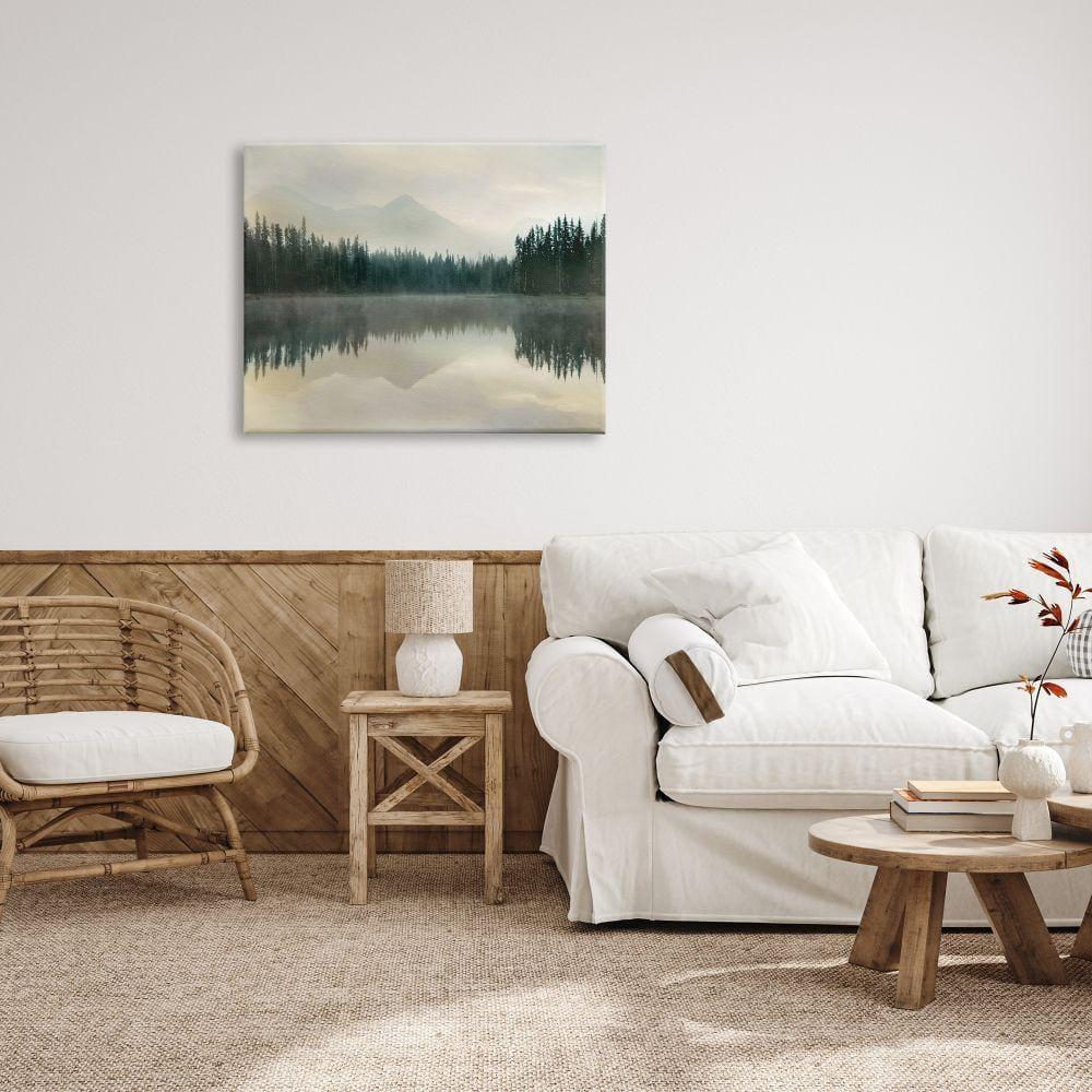 Stupell Industries Foggy Lake Forest Landscape Soft Nature Water Reflection by Danita Delimont - Photograph