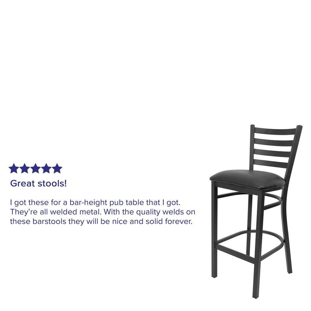 Flash Furniture Brixton Hercules Series Ladder Back Metal Restaurant Barstools by Flash Furniture