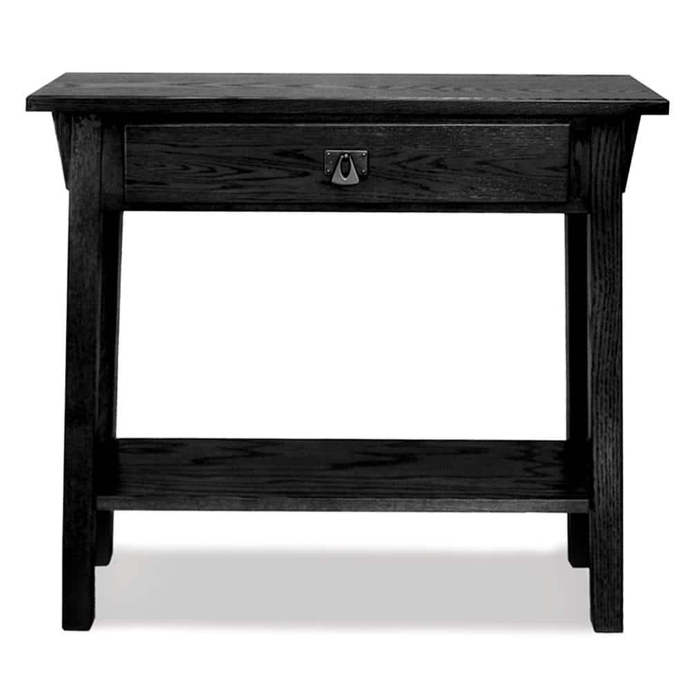 Favorite Finds Mission Hall Stand Slate Finish - Leick Home: Compact Wood Entryway Table with Drawer, CARB Certified