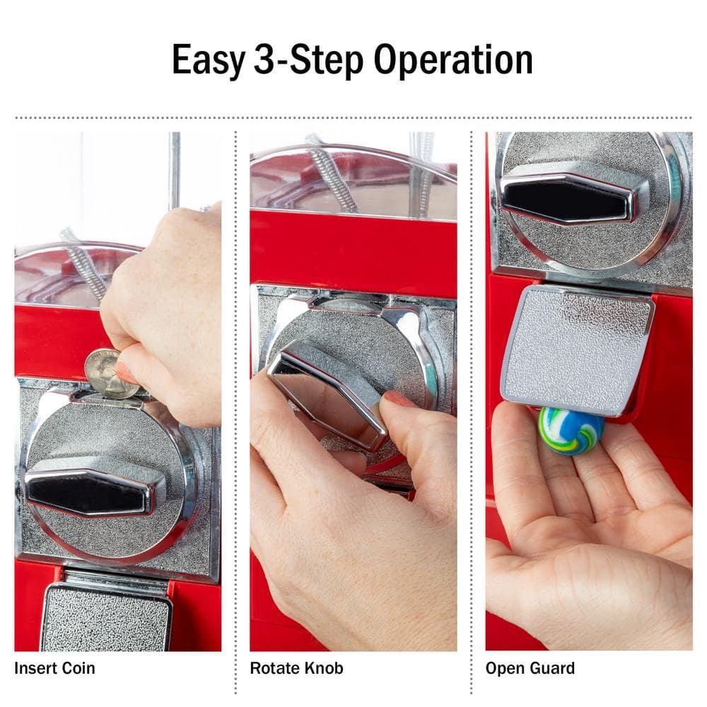 Great Northern Popcorn Great Northern Popcorn Triple Gumball Machine with Stand Red