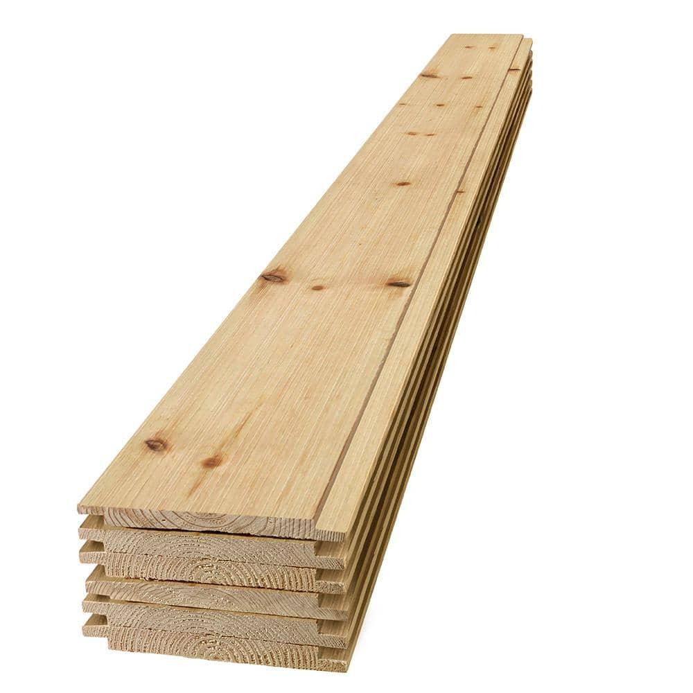 UFP-Edge Edge 1 in. x 8 in. x 8 ft. Rustic Collection Shiplap Pine Board (Set of 6)