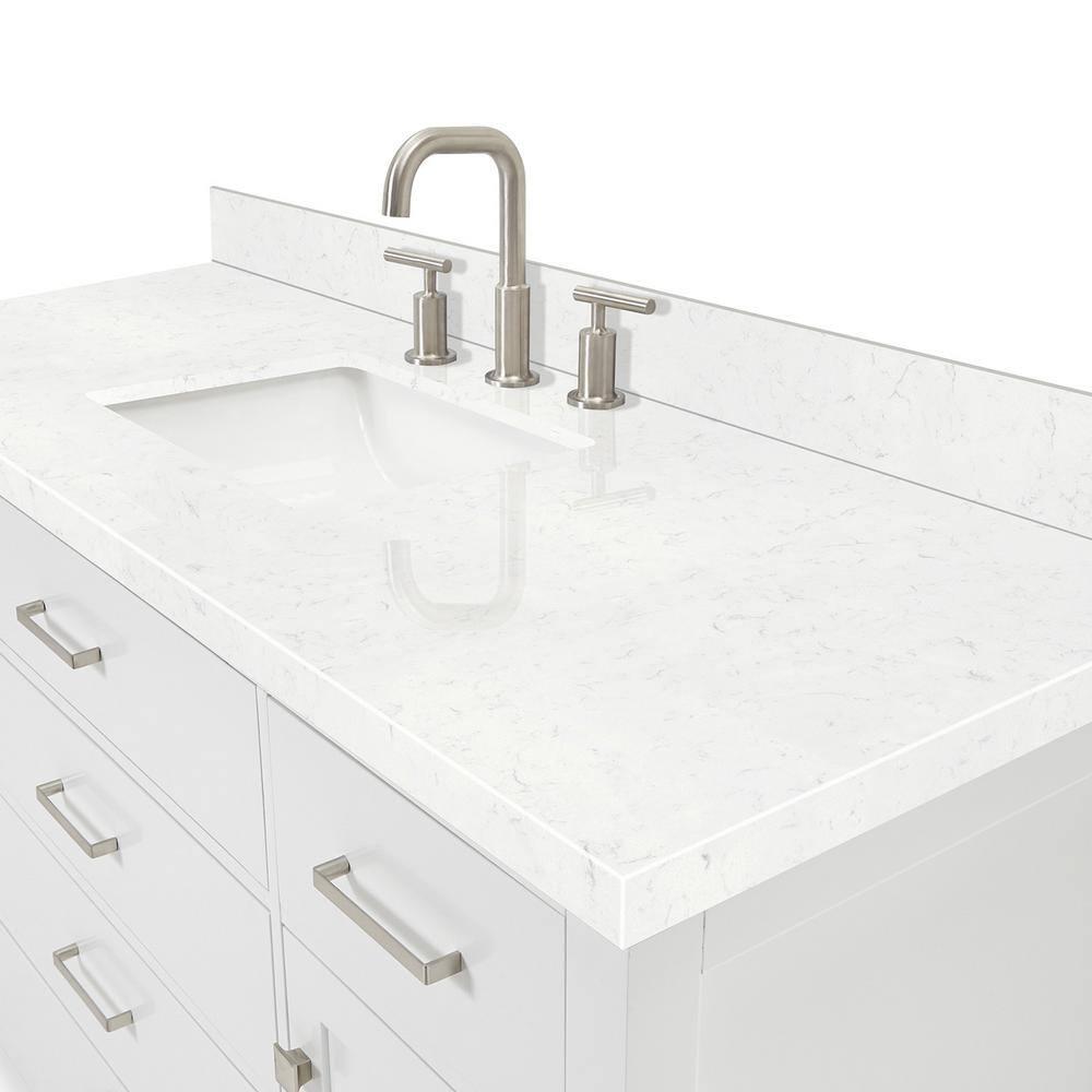 Ariel H060scqrvo Bristol 60" Free Standing Single Basin Vanity Set - White