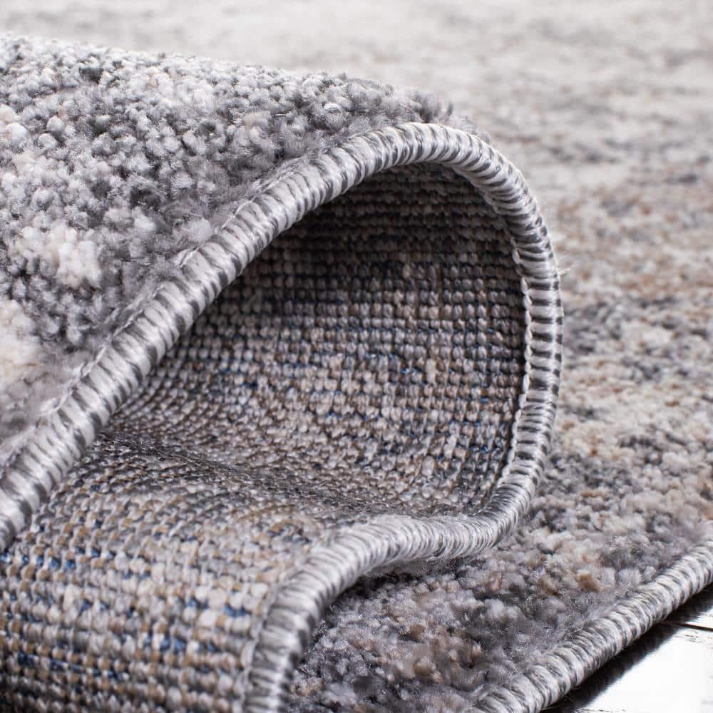 Aston ASN705 Power Loomed Indoor Area Rug - Grey/Ivory - 9'x12' - Safavieh