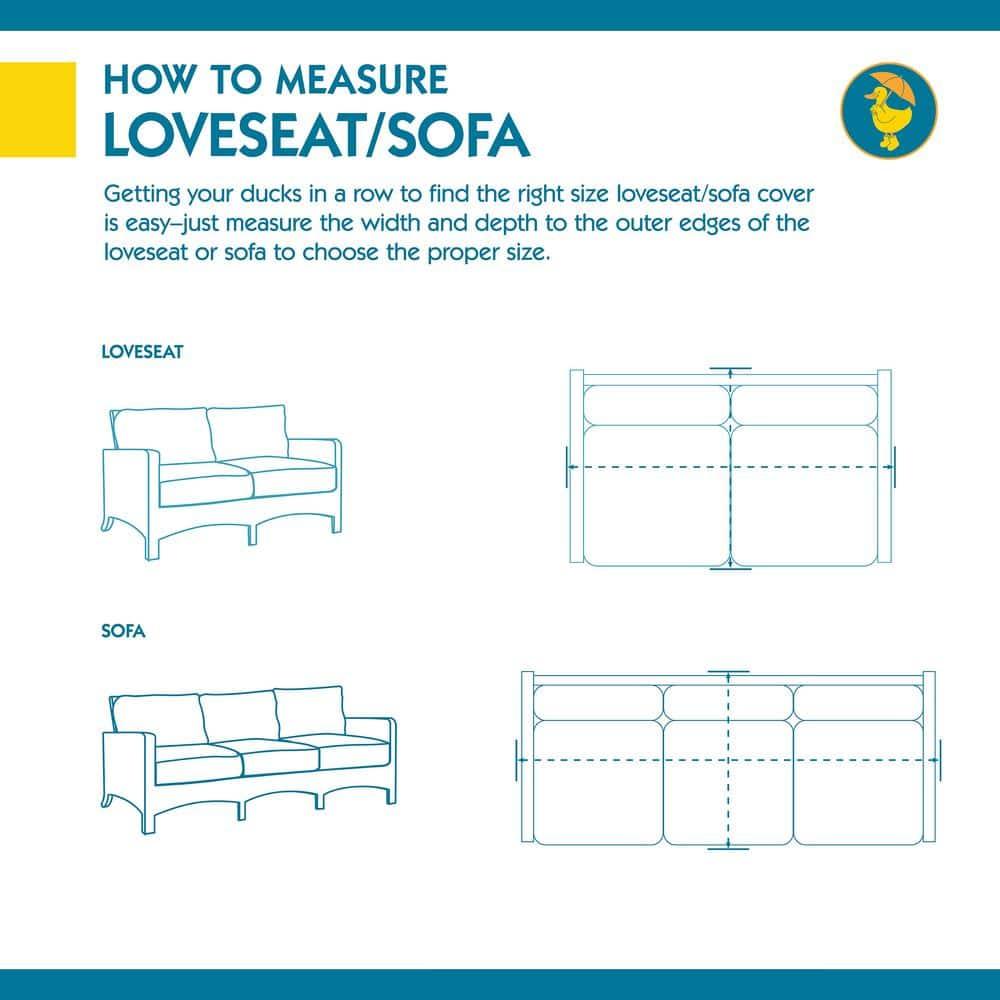 Duck Covers Essential Water-Resistant 87 Inch Sofa Cover