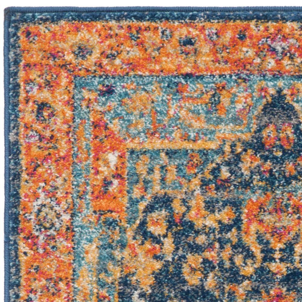 Evoke EVK275 Power Loomed Indoor Accent Rug - Blue/Orange - 2'2"x4' - Safavieh