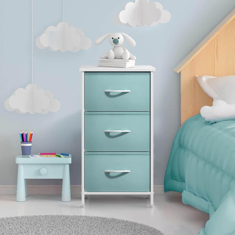 Sorbus Sorbus 3 Drawers Nightstand with Steel Frame and Wood Top