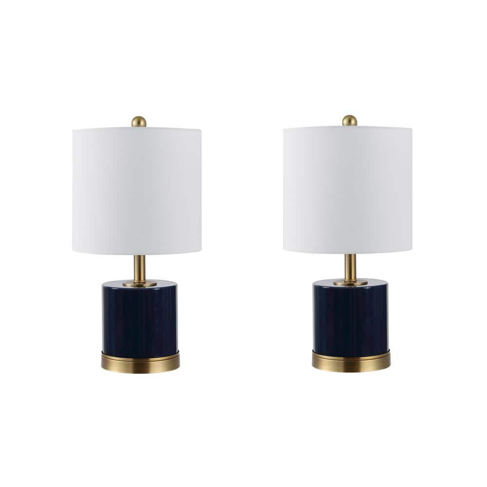 Jayce Table Lamp (Set of 2) - 20.5 Inch Height - TBL4309 - Navy Blue - Safavieh
