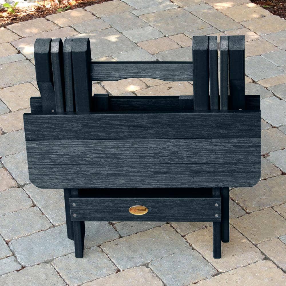 Highwood Folding Adirondack Side Table - 20" L x 13.8" W x 17.2" H, Outdoor, Eco-friendly, Synthetic Wood