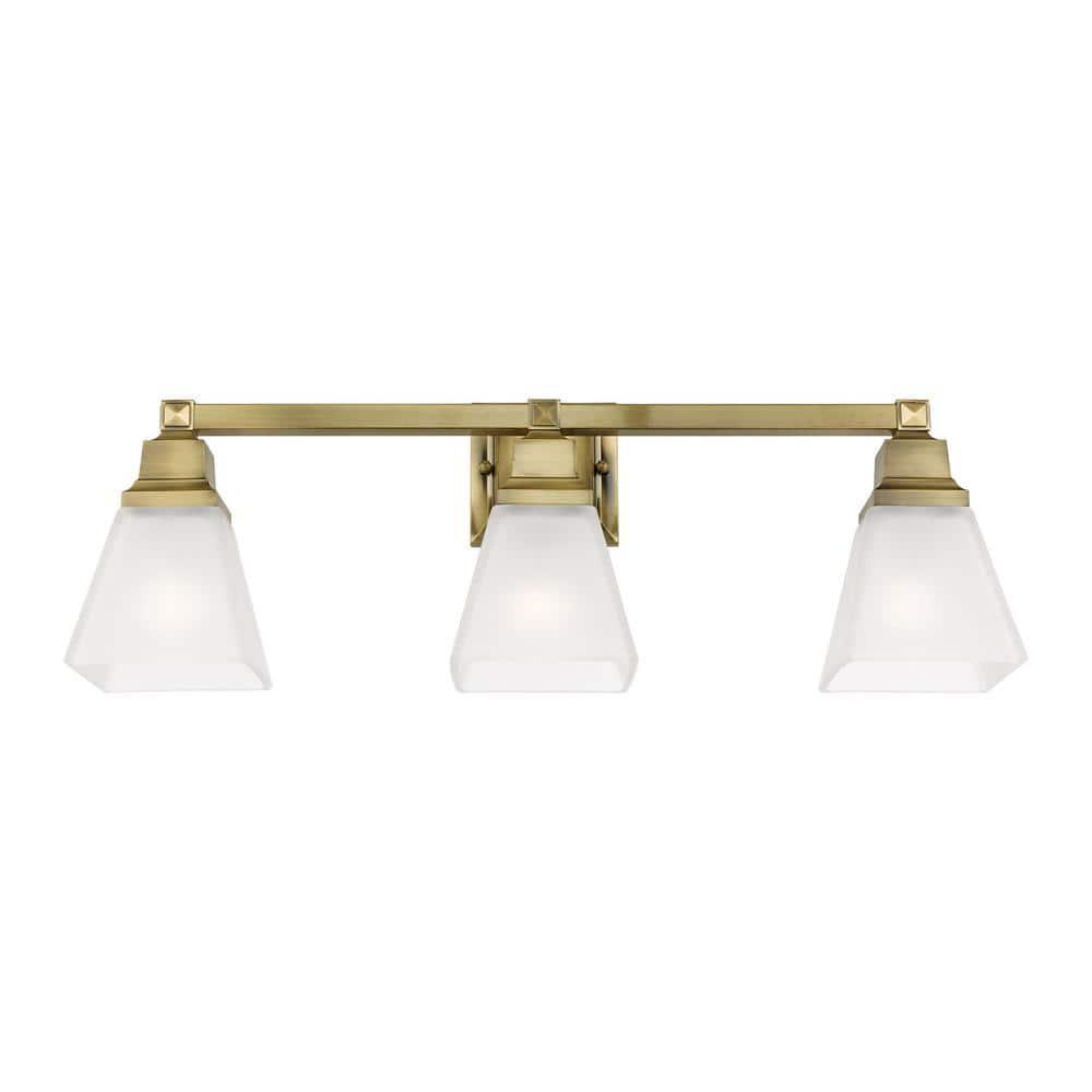 Livex Lighting Mission 3 - Light Vanity in  Antique Brass