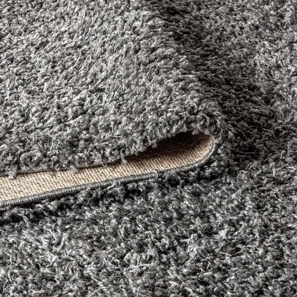 2'x8' Mercer Shag Plush Area Rug, Charcoal - JONATHAN Y