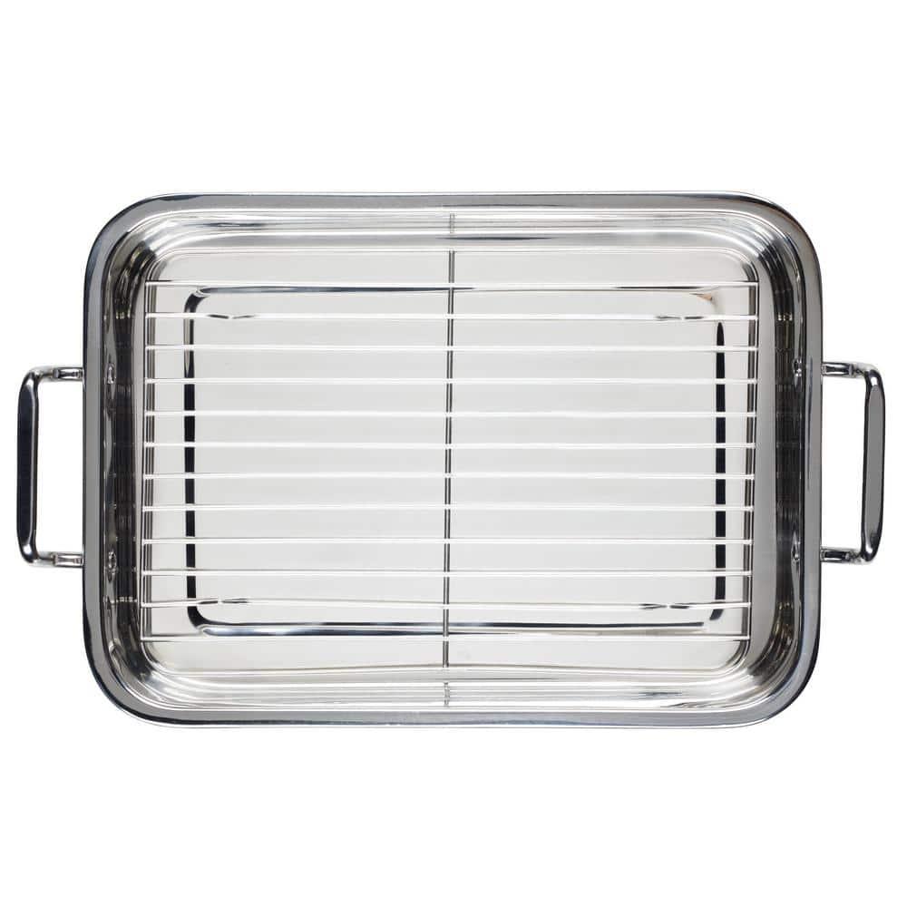 Farberware Farberware Classic Traditions Stainless Steel Roaster / Roasting Pan With Rack, 17-Inch X 12.25-Inch, Stainless Steel