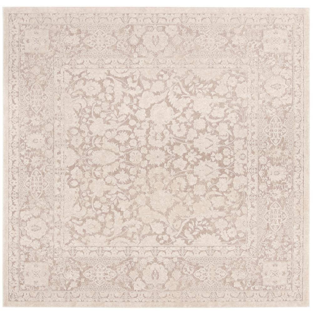 Reflection RFT667 Power Loomed Indoor Area Rug - 6'7"x6'7" - Beige/Cream - Safavieh