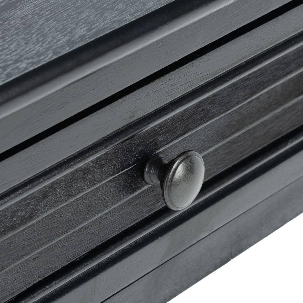 Tate 1 Drawer Accent Table - Black - Safavieh.