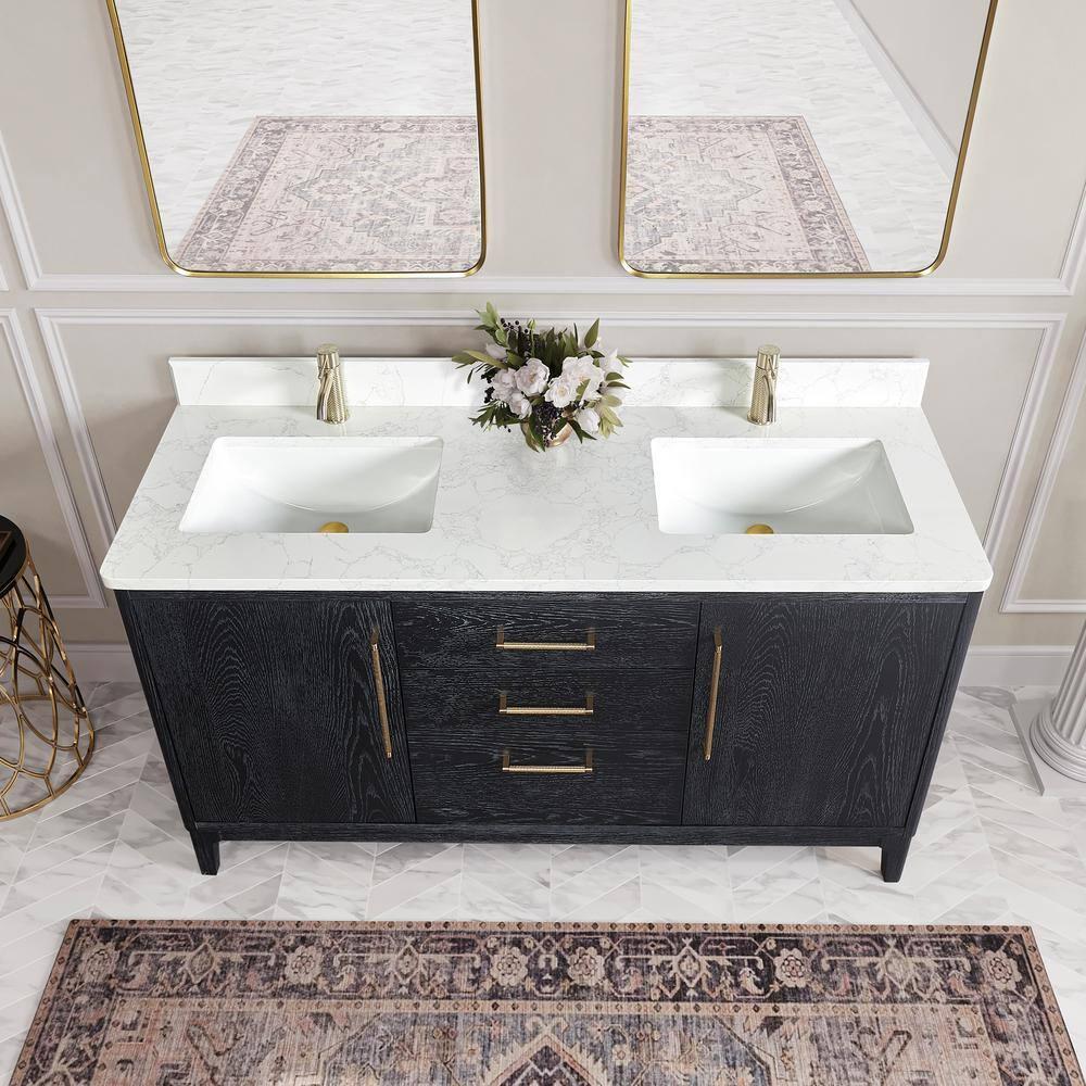 Langosta 60'' Free Standing Double Bathroom Vanity with Top