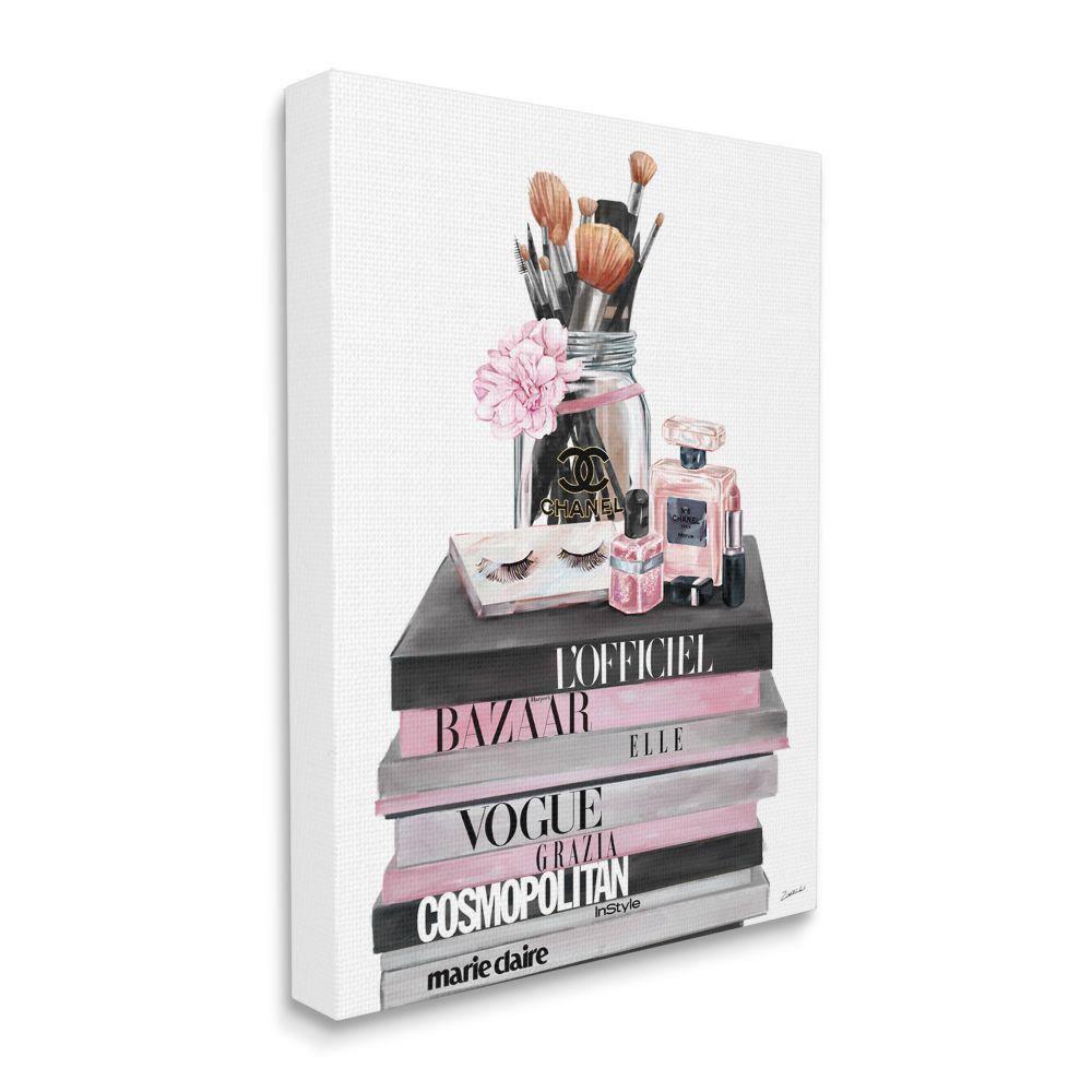 Stupell Industries Fashion Accessories Glam Magazine Book Stack, 16" x 20"