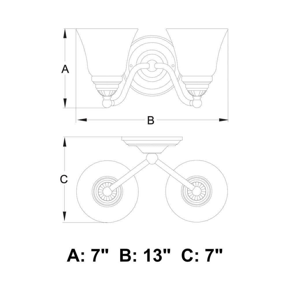Vaxcel Standford 2 - Light Vanity in Oil Burnished Bronze