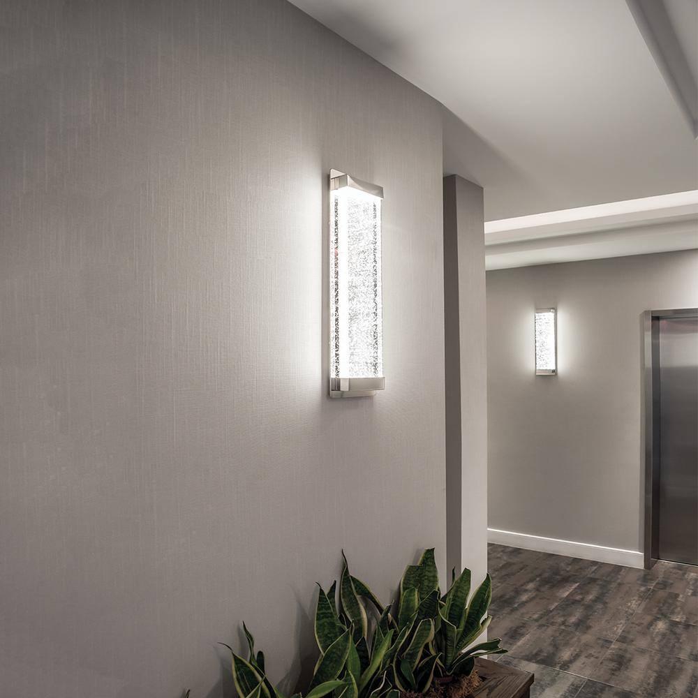 WAC Lighting Mythical 13" 1-Light LED 3000K Aluminum Wall Sconce in Nickel