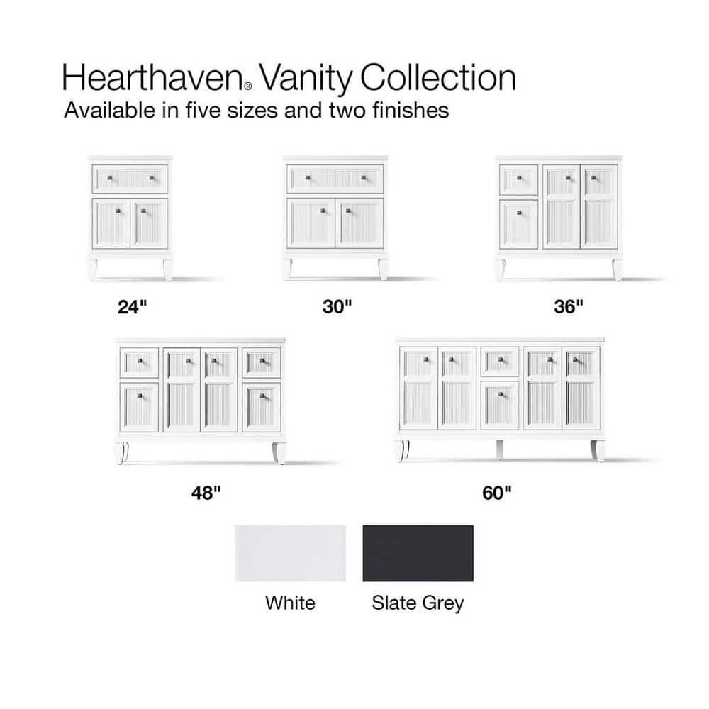 Hearthaven 30'' Free Standing Single Bathroom Vanity Cabinet with Sink and Quartz Top