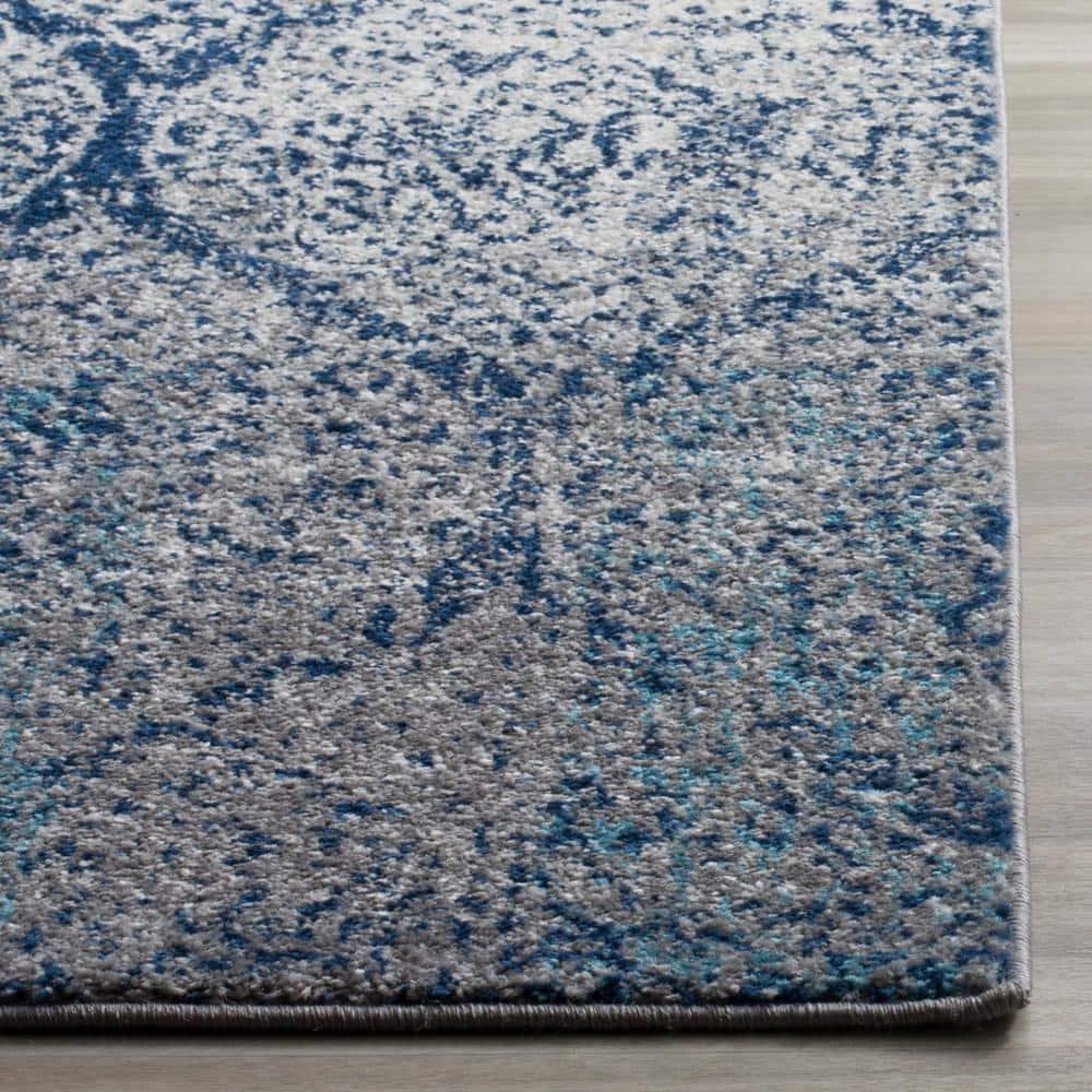 Madison MAD604 Power Loomed Indoor Area Rug - Navy/Silver - 5'3"x7'6" - Safavieh