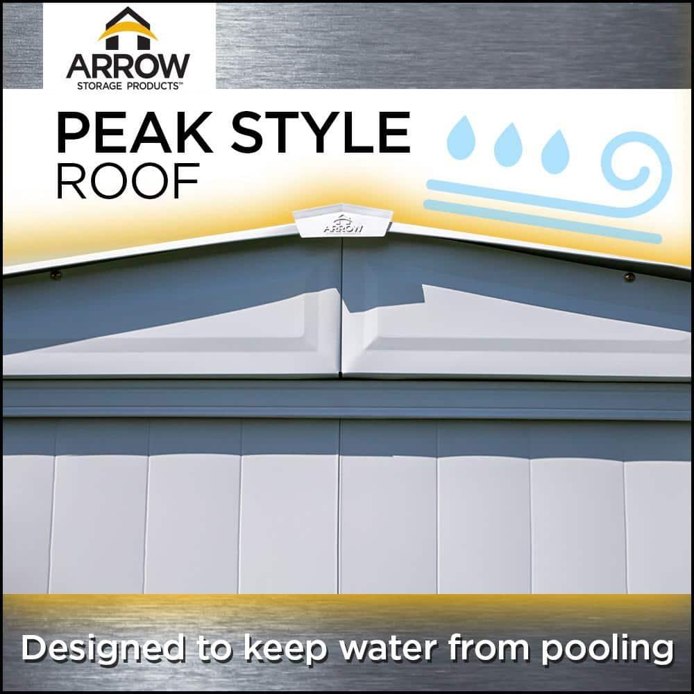 Arrow 10 ft. W x 13 ft. 5 in. D Steel Vertical Storage Shed