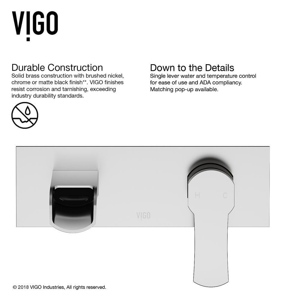 Cornelius 3" H Single Handle WaterSense Wall Mount Bathroom Faucet