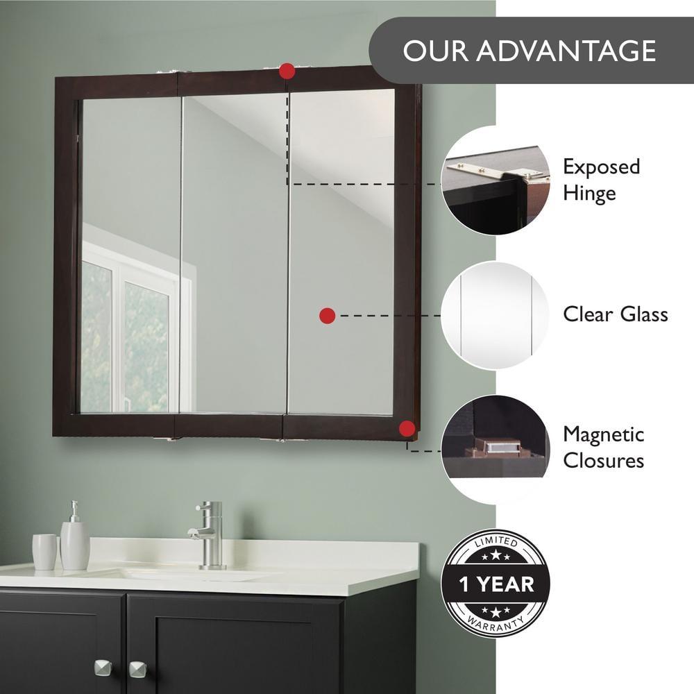Design House Ventura 30-Inch Medicine Cabinet in Espresso