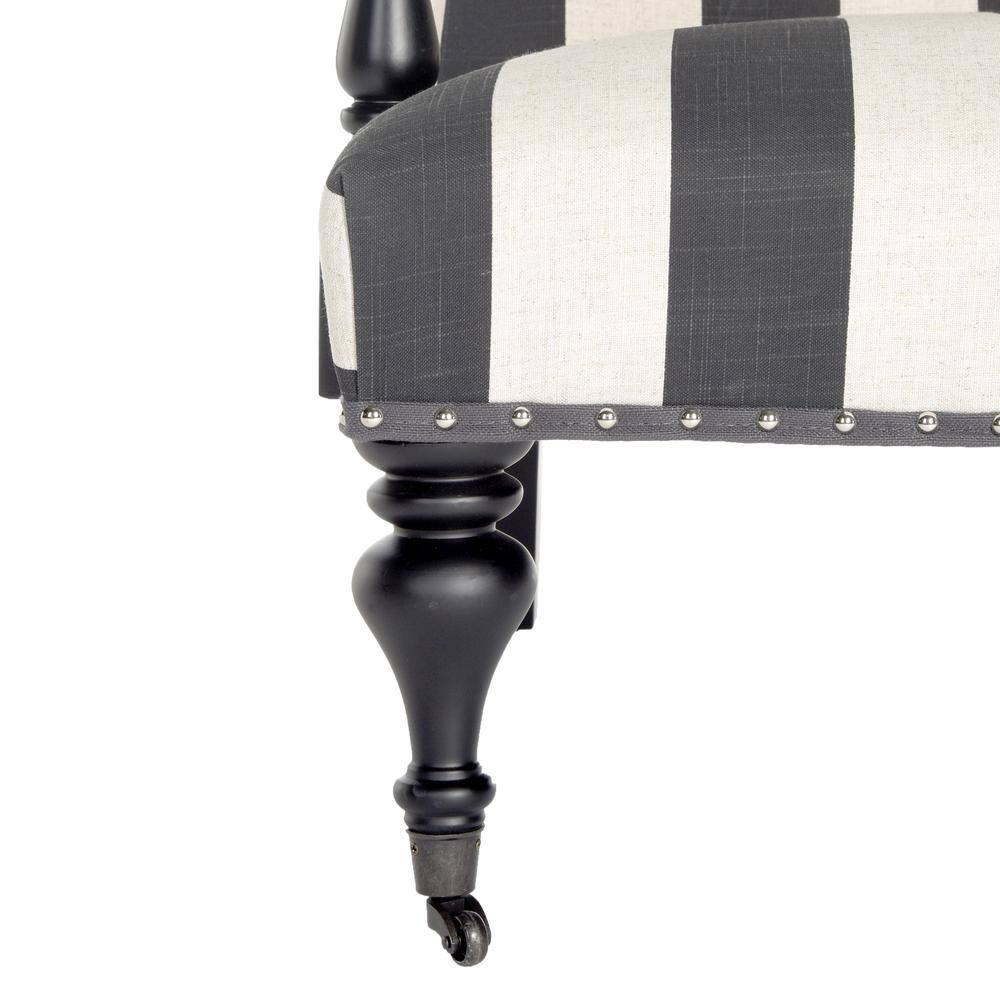 Devona Arm Chair - MCR4731 - Charcoal/White - Safavieh