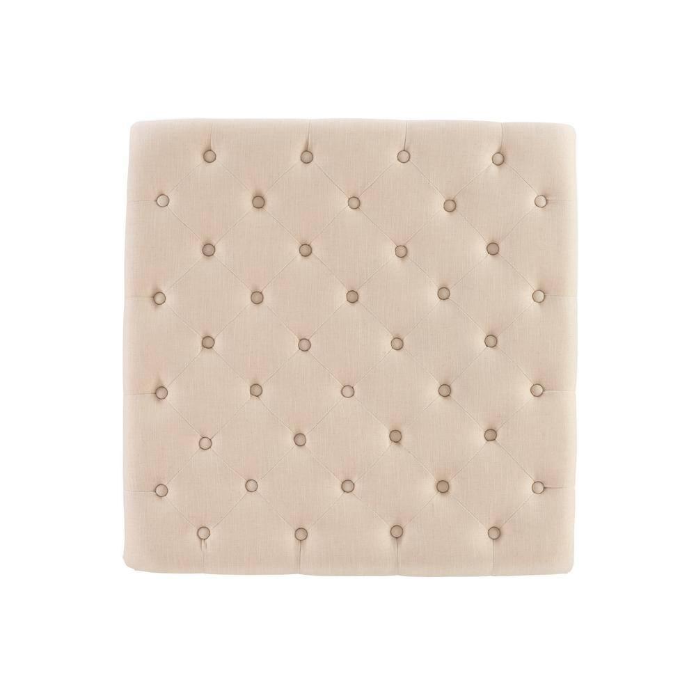 Kelly Clarkson Home Landis 35" Nailhead Trim Tufted Upholstered Ottoman