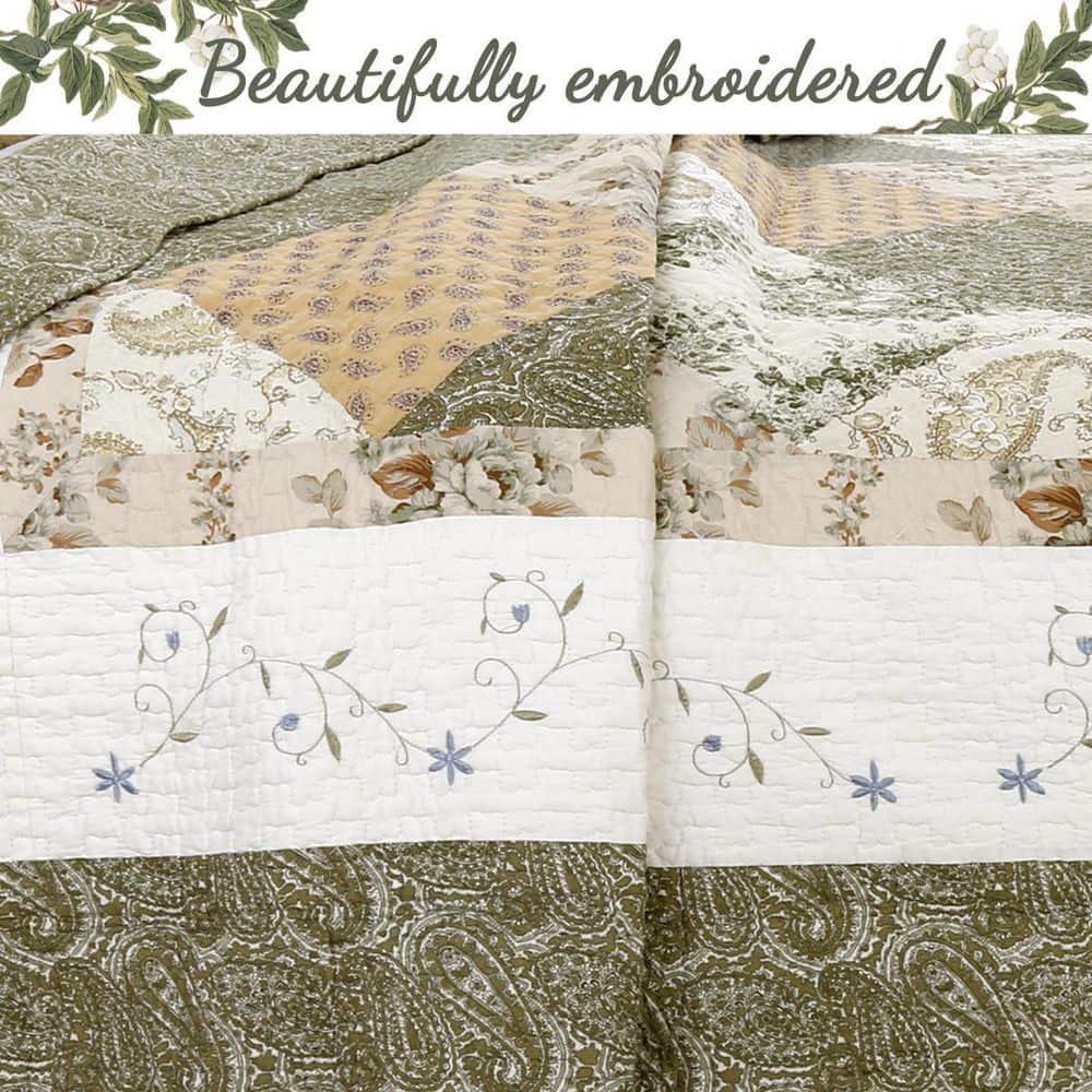 The Gray Barn  Crosskeys Patchwork 3-piece Quilt Bedding Set Twin 2 Piece Farmhouse, Cottage