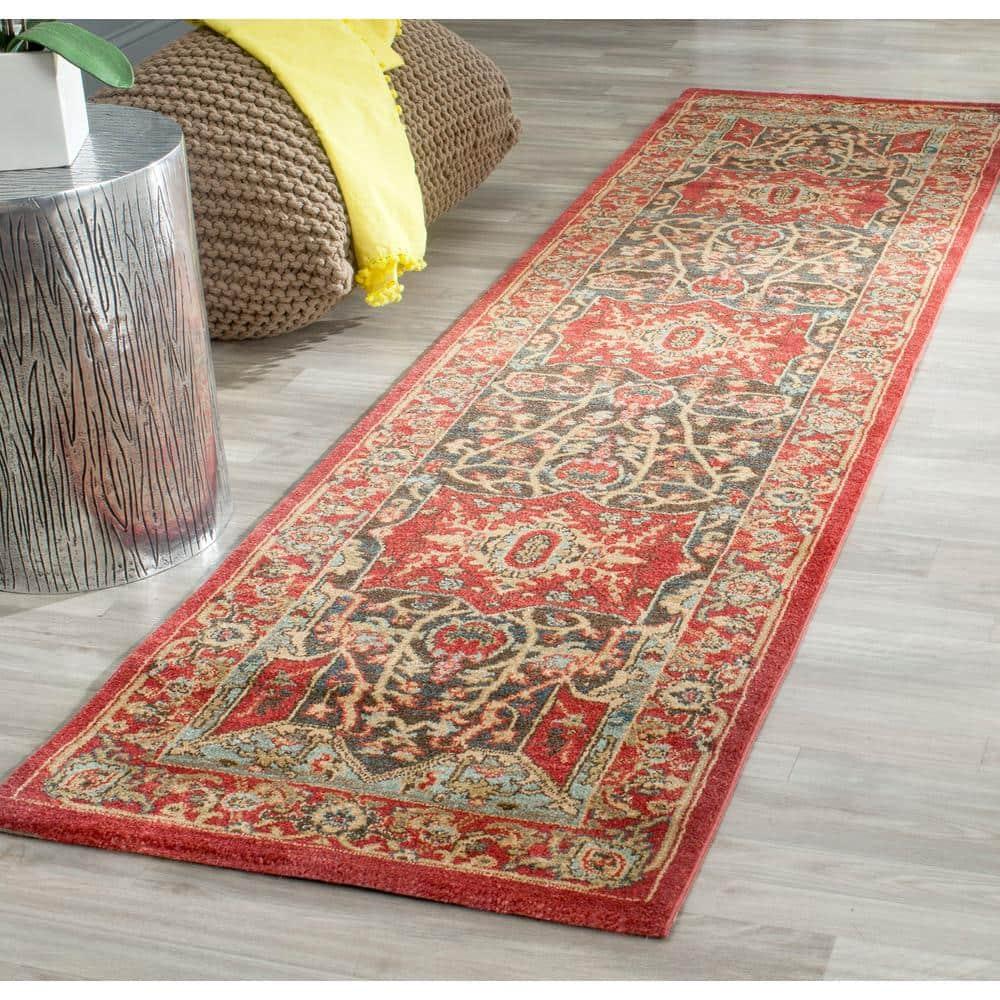 Mahal MAH625 Power Loomed Indoor Runner Rug - Red/Red - 2'2"x6' - Safavieh.