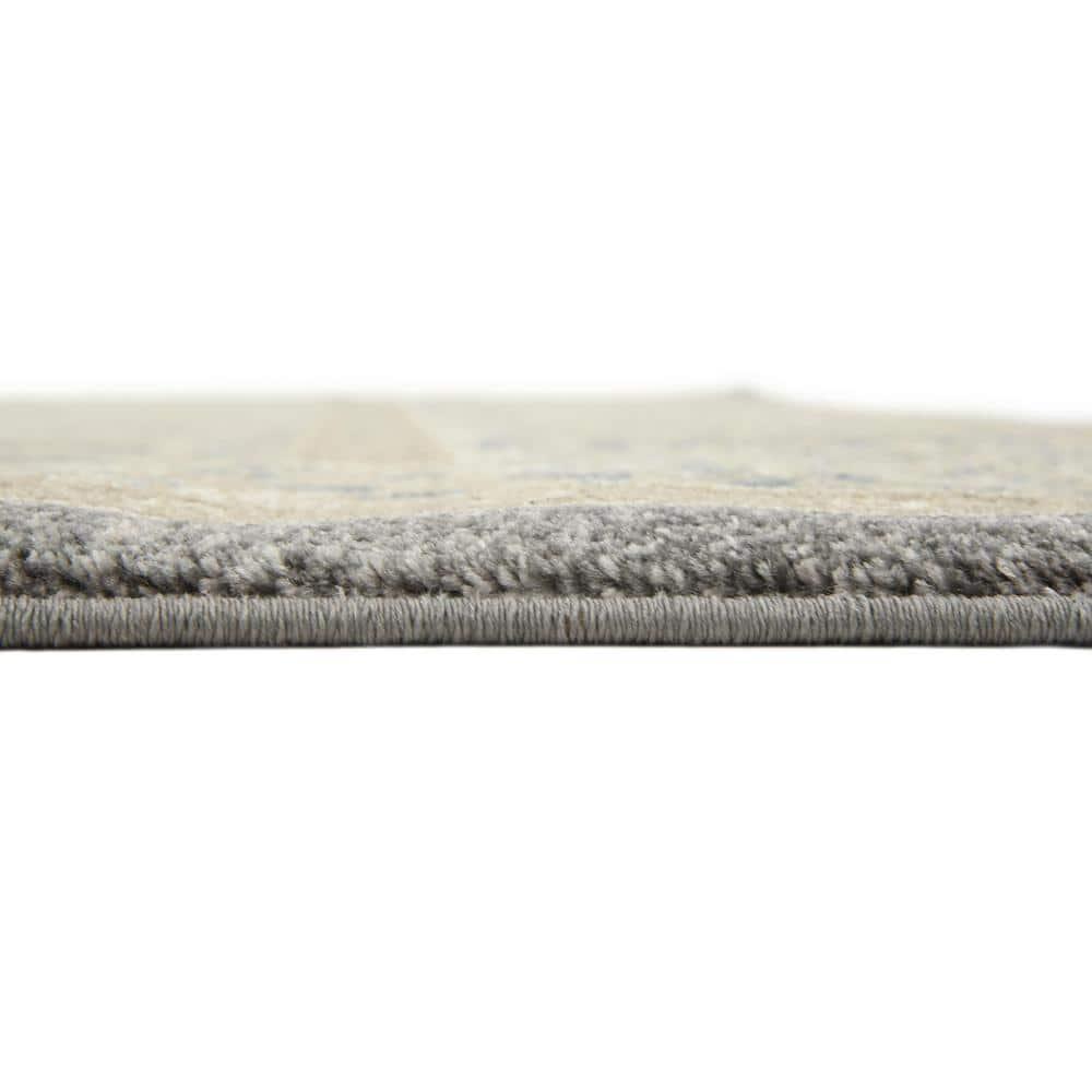 Unique Loom 7' 1 x 10' 0 Gray Salzburg Gneis Area Rug