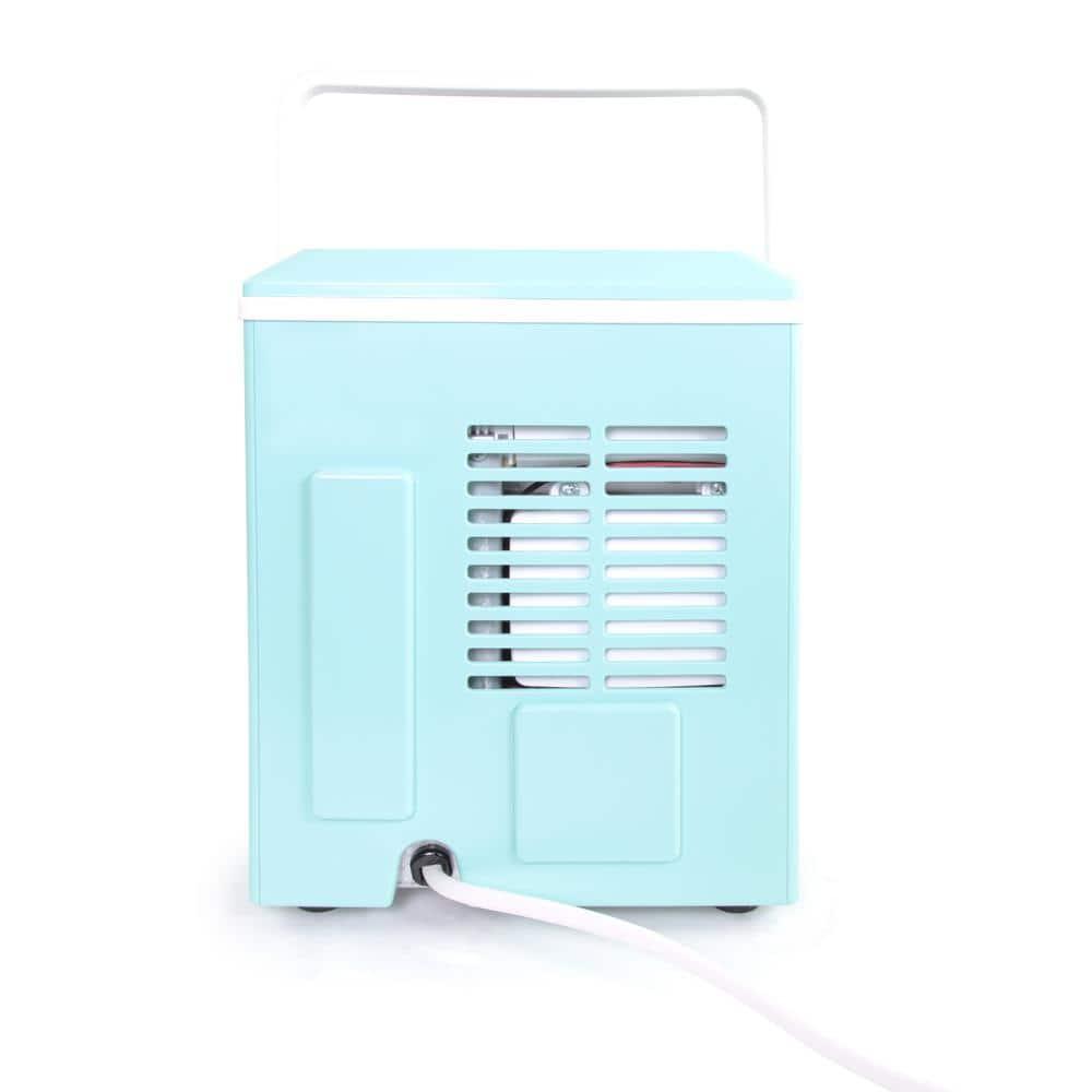 Thermostar TSICEBHNSC26AQ 26-Pound Automatic Self-Cleaning Portable Countertop Ice Maker Machine With Handle, Aqua