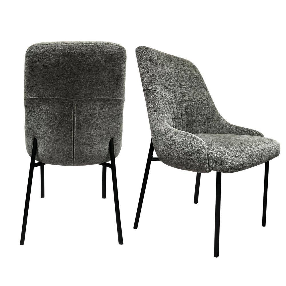 New Spec Inc 18'' H Fabric Upholstered Metal Side Chair (Set of 2)