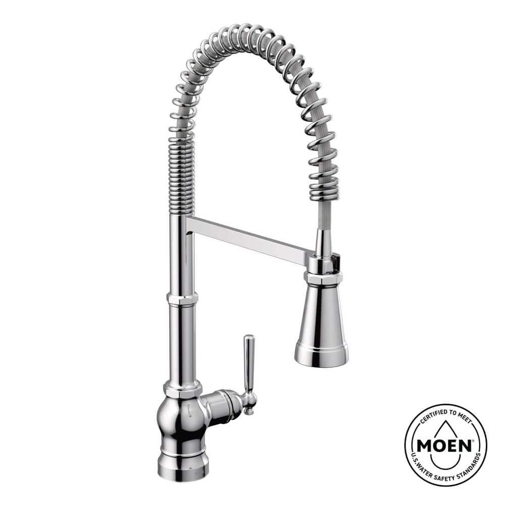 Paterson Spring Pull Down Single Handle Kitchen Faucet with Accessories and with Power Boost