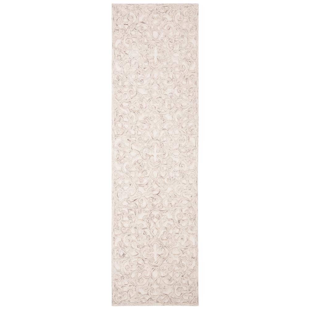 Trace TRC103 Hand Tufted Runner Rug - Camel/Ivory - 2'3"x8' - Safavieh.