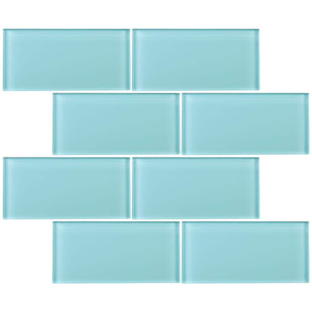Premium 3" x 6" Straight Edge Glass Mosaic Subway Tile