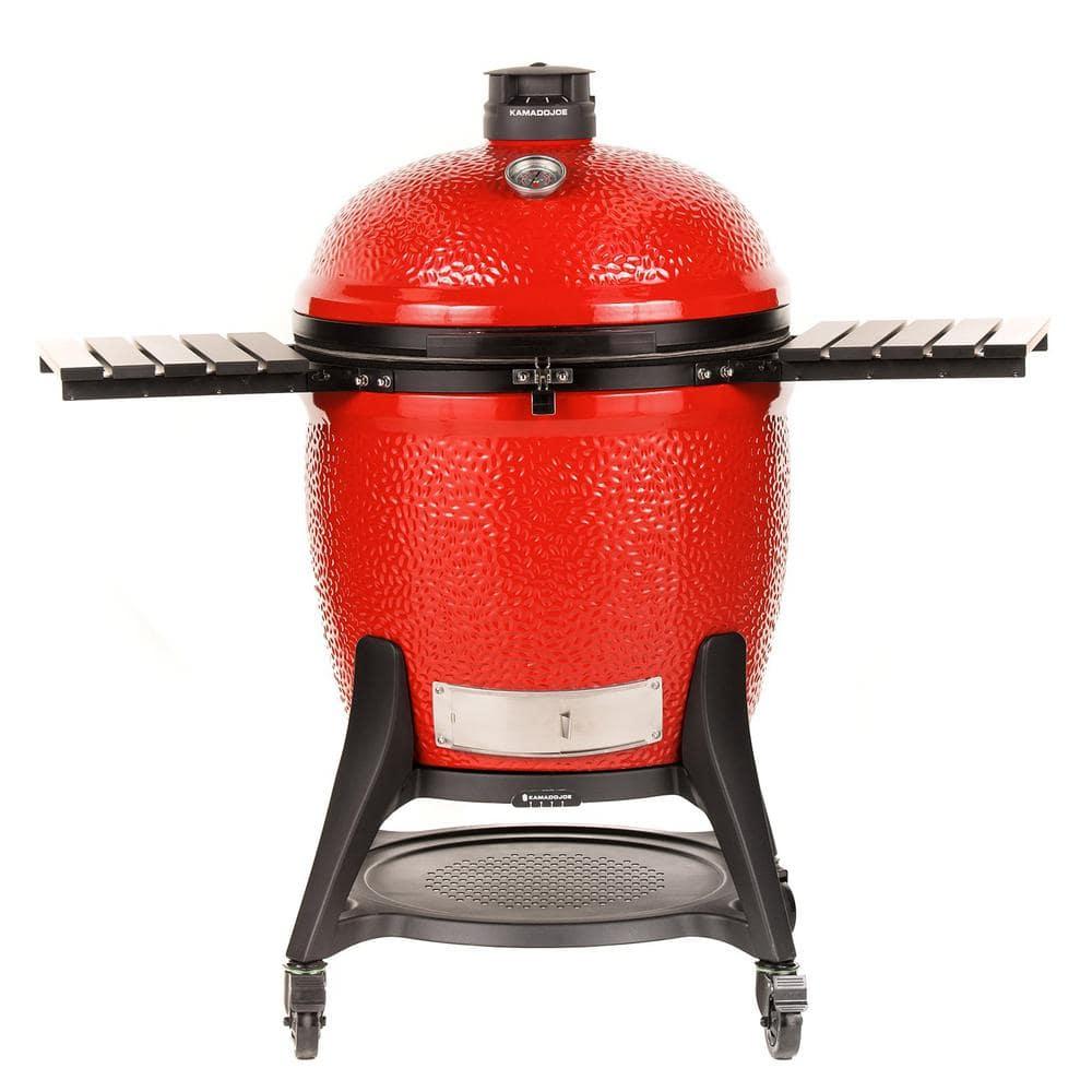 Kamado Joe BigJoe III 24-inch Charcoal Grill in Red