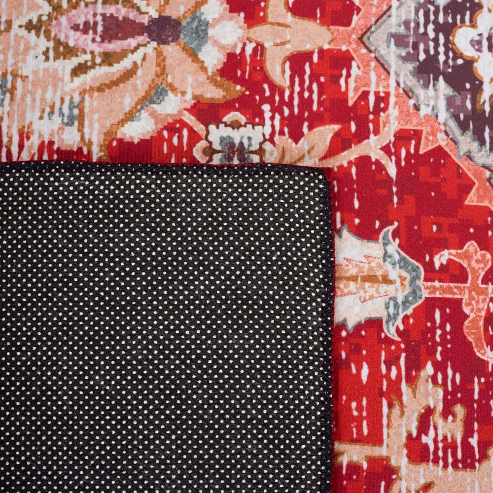Tucson TSN131 Power Loomed Machine Washable Area Rug - Rust/Gold - 3'x5' - Safavieh.