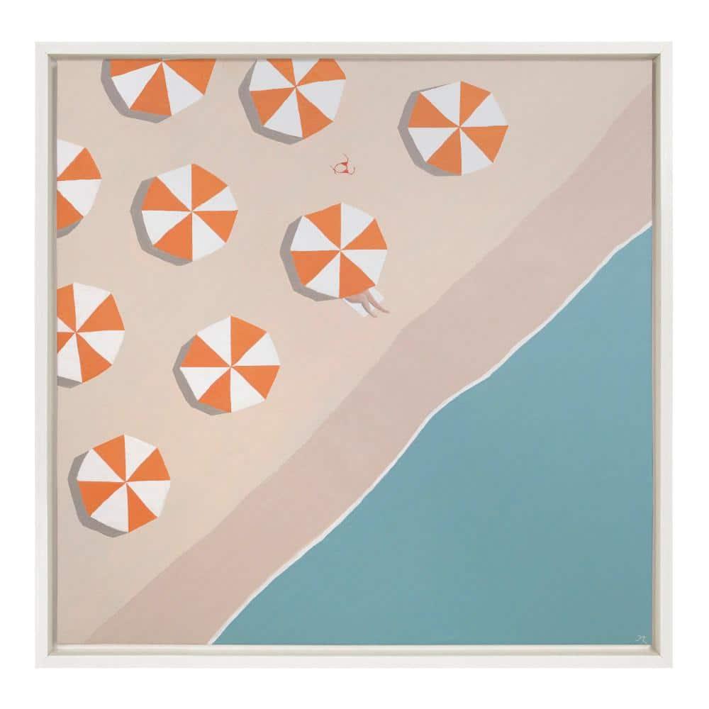 22" x 22" Sylvie The Early Bird by Rachel Dowd Framed Wall Canvas White - Kate & Laurel All Things Decor