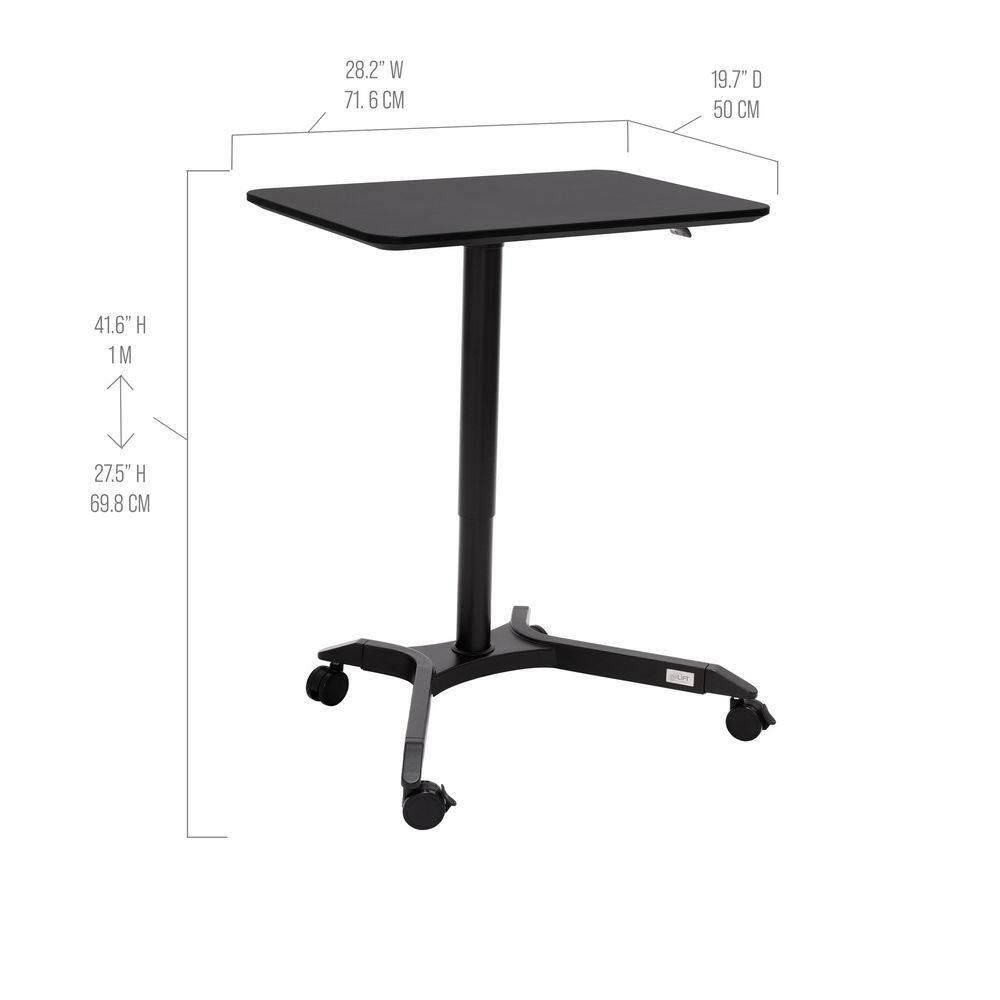 Seville Classics AIRLIFT® airLIFT 28" W Adjustable Height Rolling Laptop Desk Stand