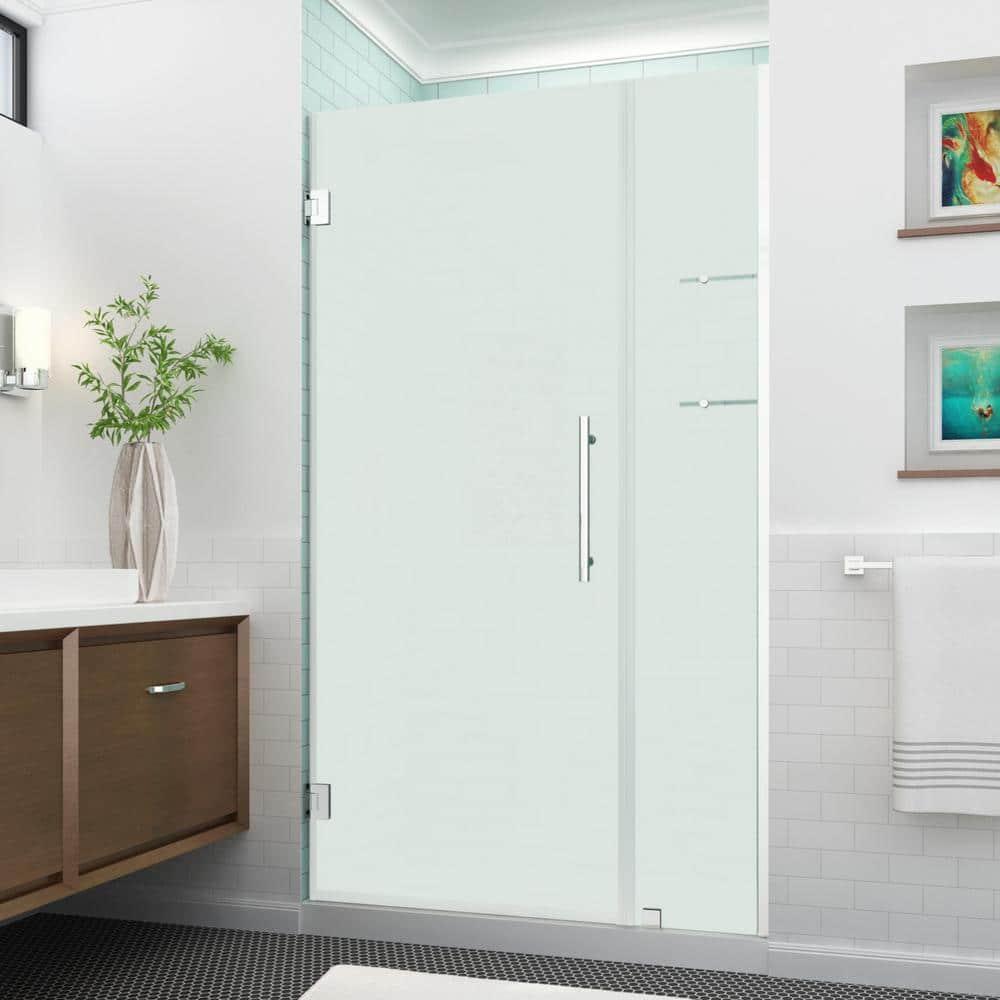 Belmore GS 37.25" - 38.25" W x 72" H Hinged Frameless Shower Door