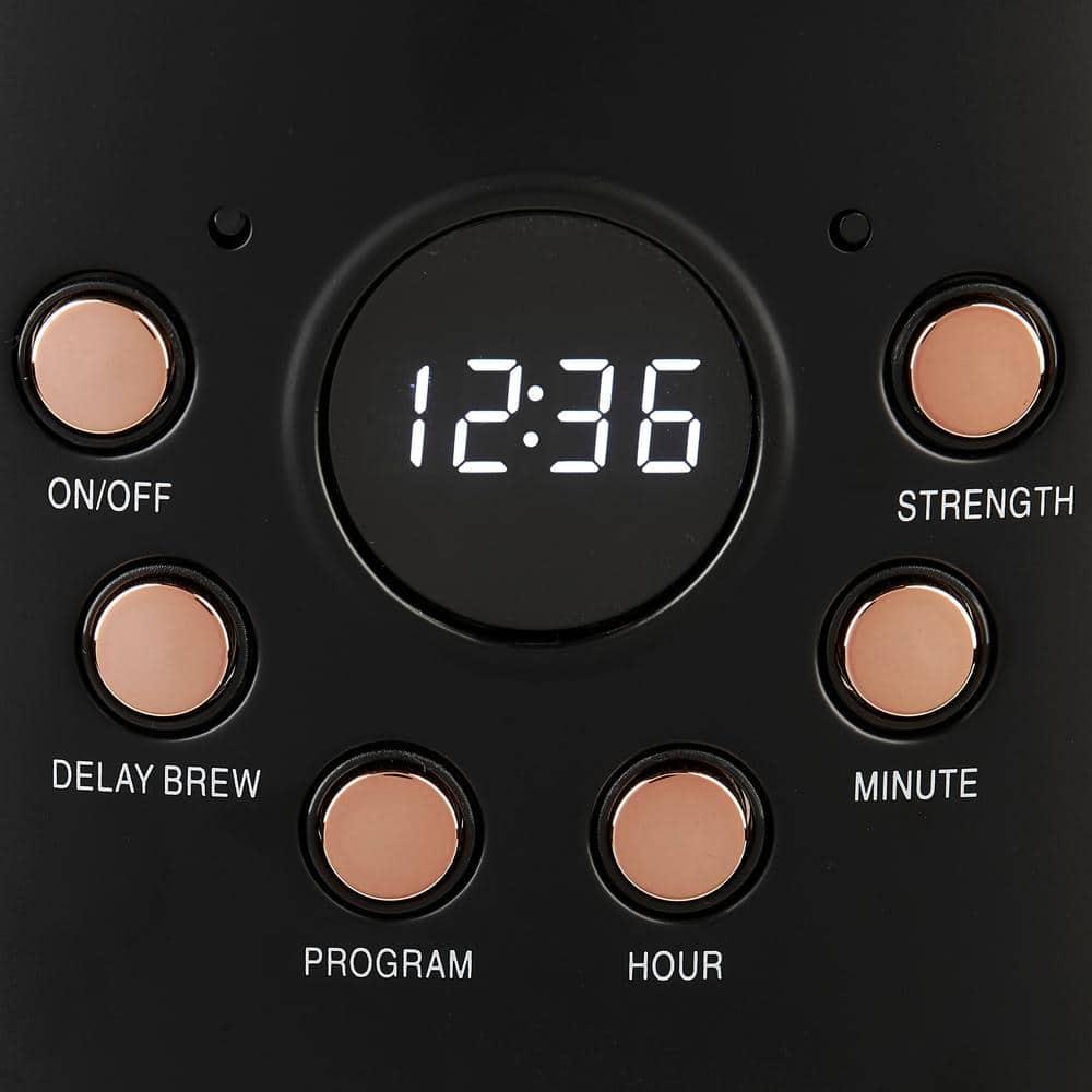HADEN Black and Copper Programmable Drip Coffee Maker