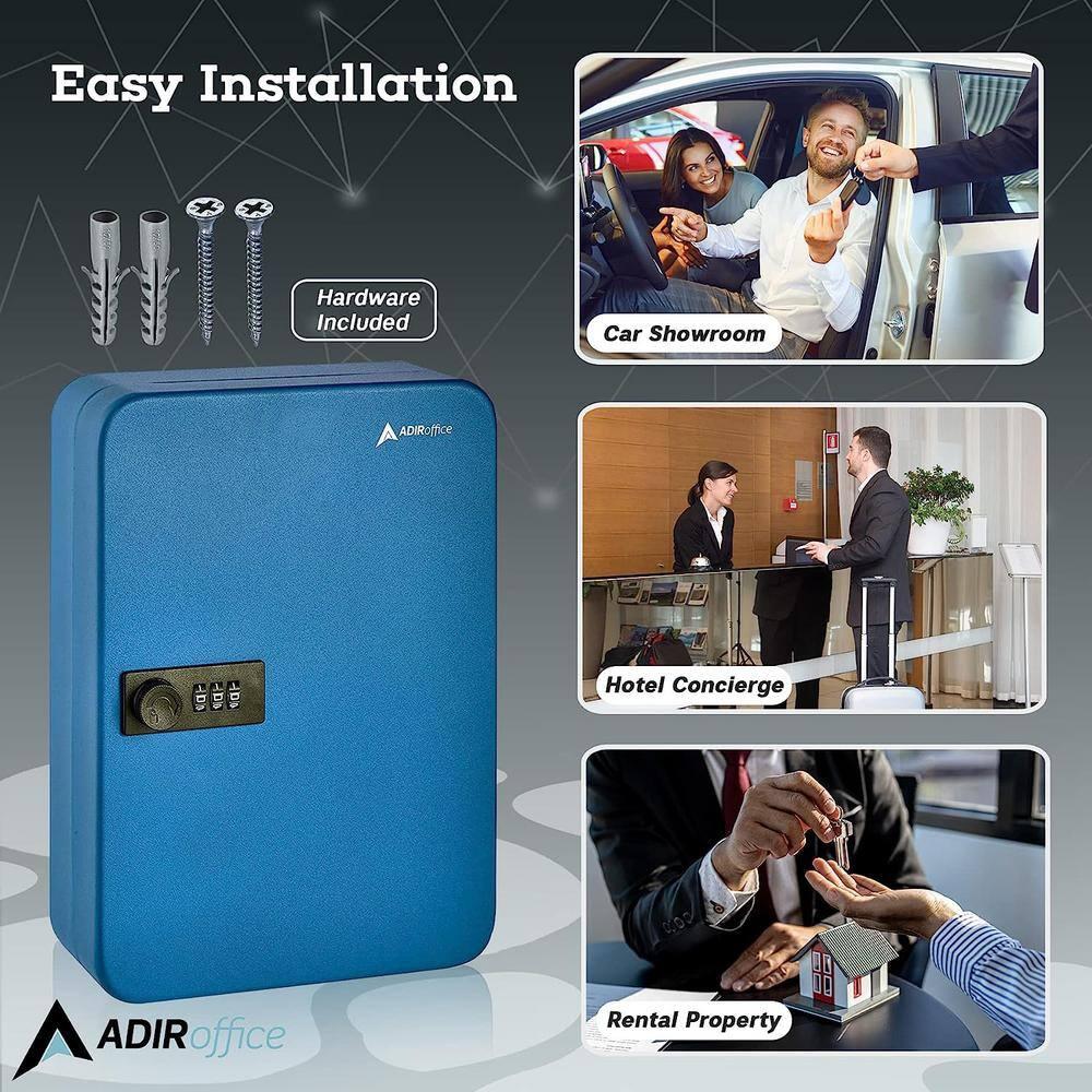 AdirOffice 48 Key Cabinet with Dial / Combination Lock (Set of 2)