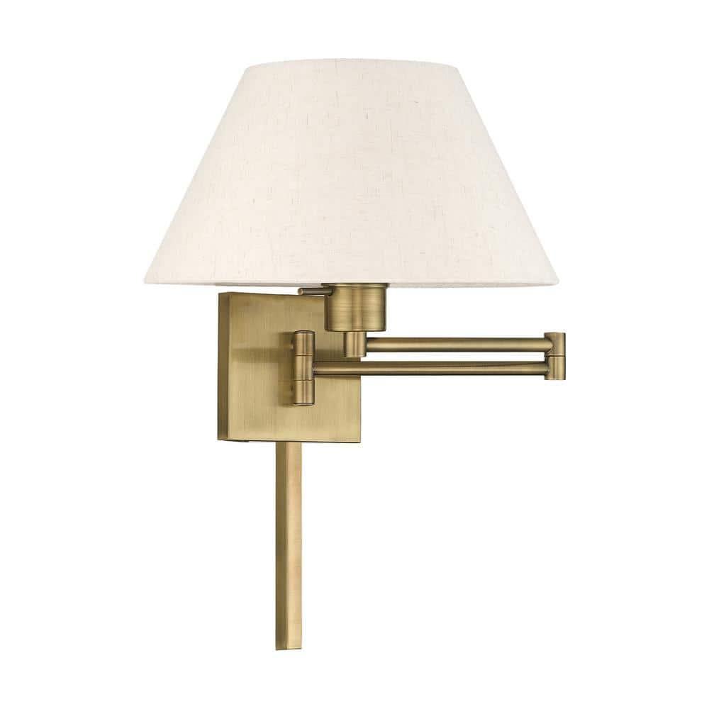 Livex Lighting 1 - Light Wall Light in  Antique Brass