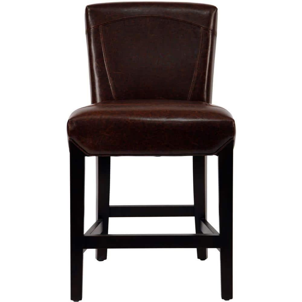Ken Counter Stool - HUD8202 - Brown - Safavieh