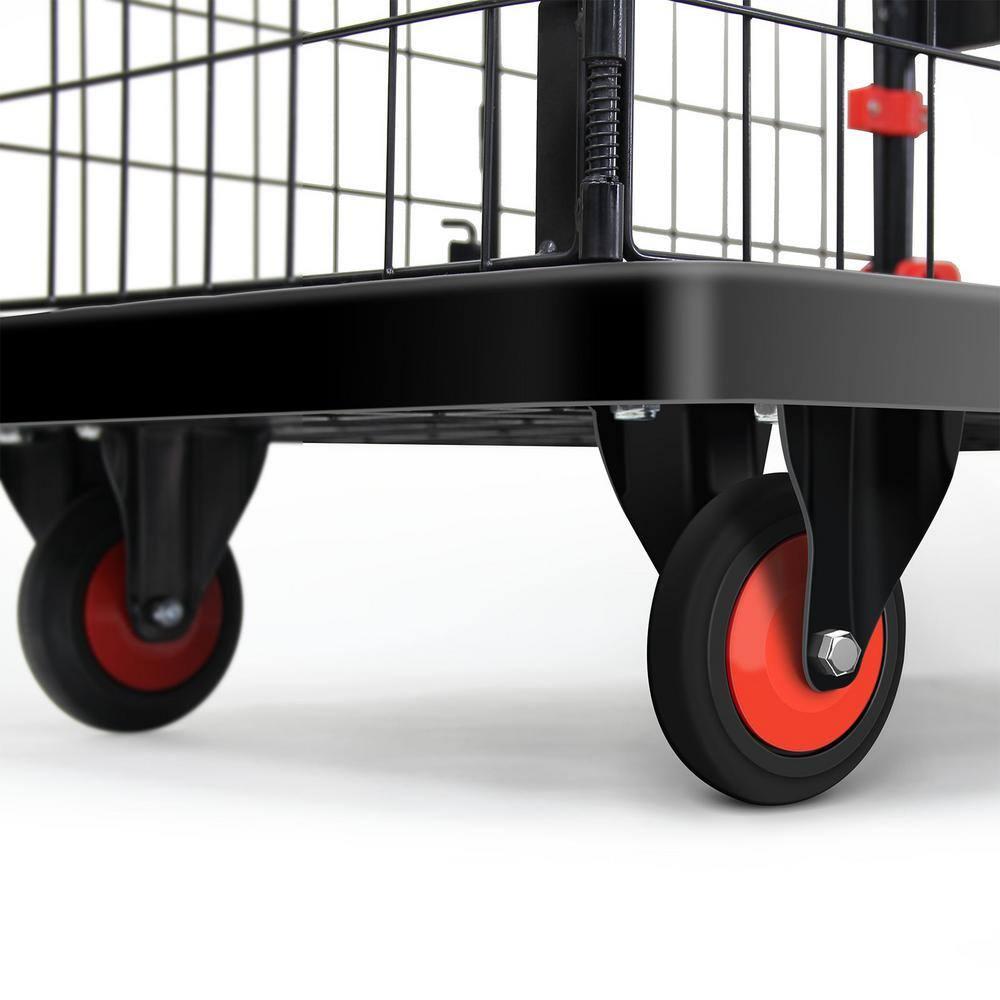 660 lbs Black Steel Foldable Platform Hand Truck Cart