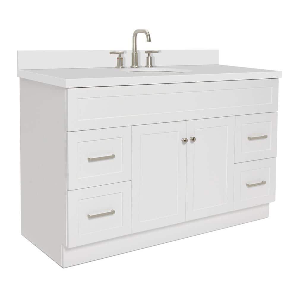 Ariel F055swqovo Hamlet 55" Free Standing Single Basin Vanity Set - White