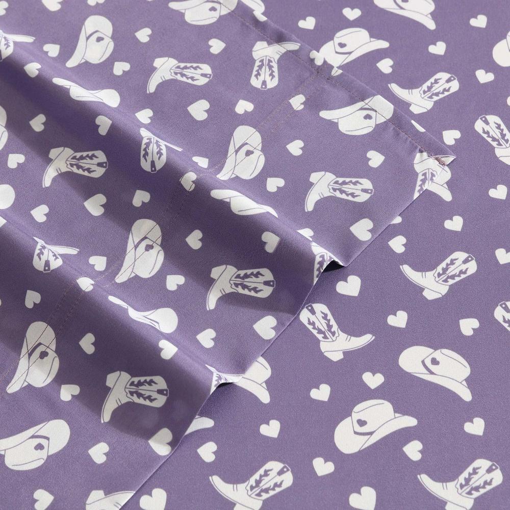 Betsey Johnson Cowgirl Disco Purple Full Sheet Set